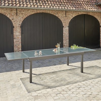 Table de jardin en aluminium extensible gris 8/12 places  MODULO BERAH GETAH