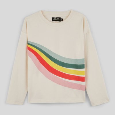 T-shirt manches longues brodé en coton BIO MONOPRIX