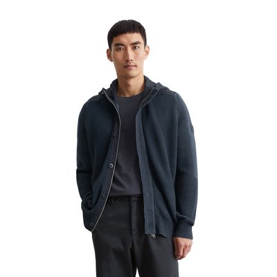 Cardigan à capuche regular en pur coton bio MARC O'POLO