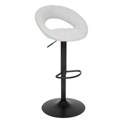 Lot de 2 tabourets de bar réglables et pivotants en tissu SASHA ATMOSPHERA