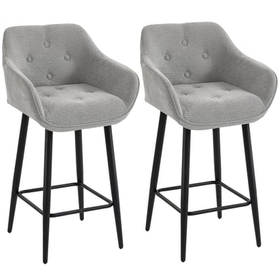 Tabouret de bar Chenille (100 % polyester) HOMCOM