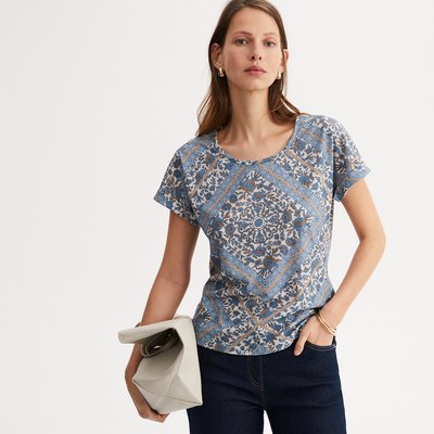 T-shirt imprimé, col rond, manches courtes ANNE WEYBURN