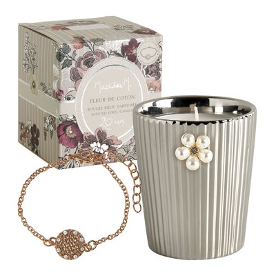 Bougie Bijou parfumée 260 g - Fleur de Coton MATHILDE M
