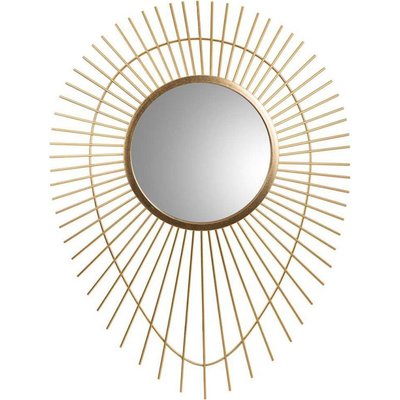 miroir mural doré design soleil en métal et verre RECOLLECTION