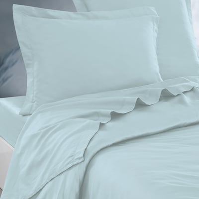 Parure drap plat + 2 taies 65x65 cm SOFT PERCALE SENSEI MAISON