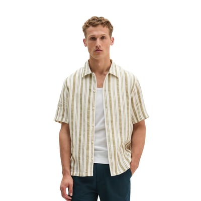 Chemise à manches courtes regular en coton bio et en lin MARC O'POLO