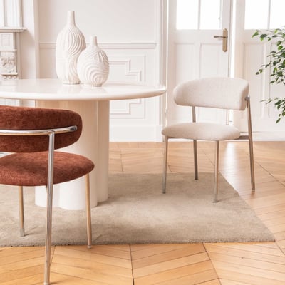 Chaise de salle à manger Curve   avec piètement chromé (lot de 2) AMADEUS