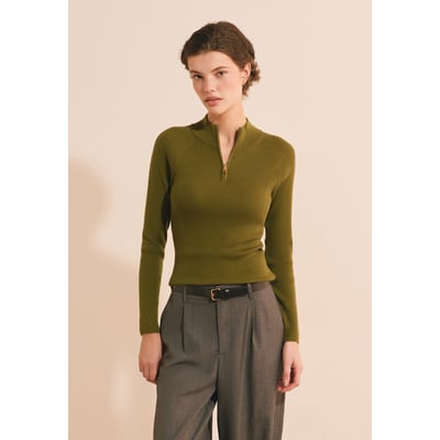 Pull côtelé manches longues avec col haut SYBILL HIGHT ETAM