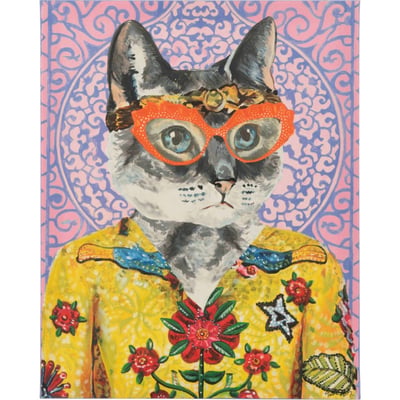 Décoration murale chat pop art sur toile RECOLLECTION