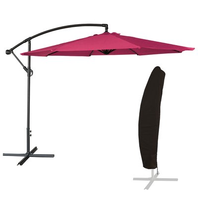 Parasol déporté avec housse, Ø3,50m, OAHU HAPPY GARDEN
