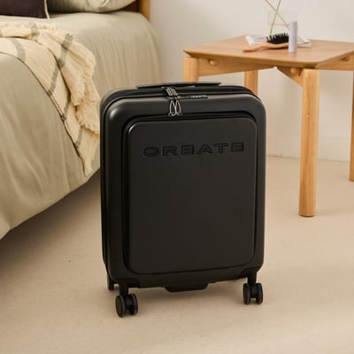 Valise rigide extensible en polycarbonate compatible avec les compagnies Low Cost avec cadenas TSA LUGGAGE STUDIO POCKET CREATE