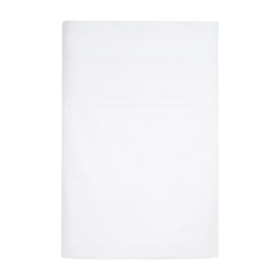Drap plat en percale de coton, PLISSÉ CHIC BLANC CERISE