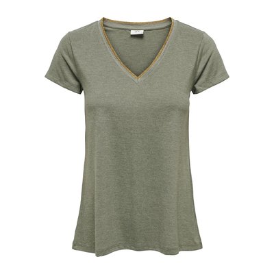 Camiseta de manga corta, ribete dorado JDY