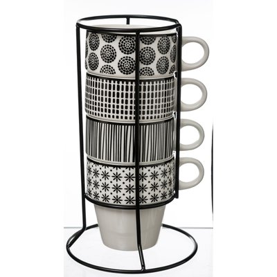 4 Mugs avec support Bohemia ATMOSPHERA