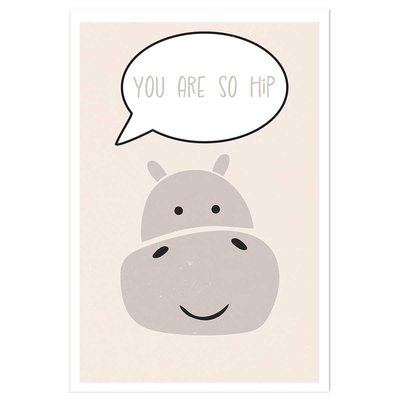 Affiche enfant hippo HEXOA