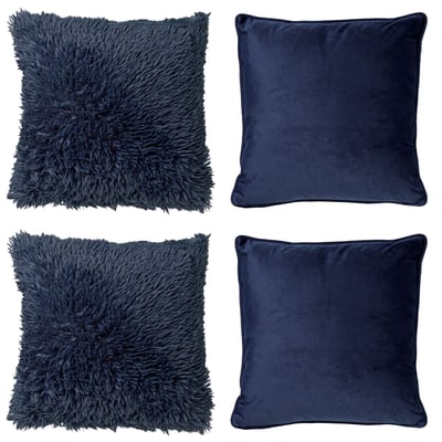 Coussins Fluffy & velours (Lot de 4) DUTCH DECOR