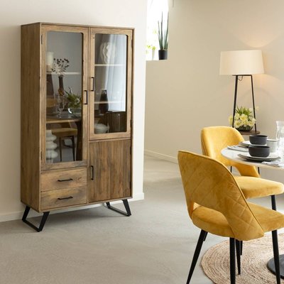 Vitrine Haute en bois de de manguier  JOY MADE IN MEUBLES 