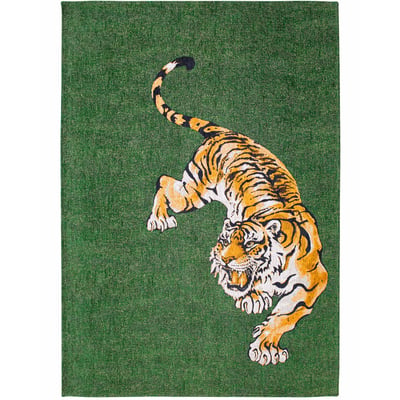 Tapis de salon et chambre tissé plat GREEN TIGER NOVATREND