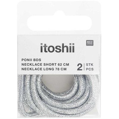 Itoshii pack 2 cordons 2 tailles argente RICO DESIGN
