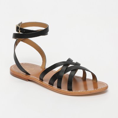 Sandales Montgomery Croco Noir WHITESUN