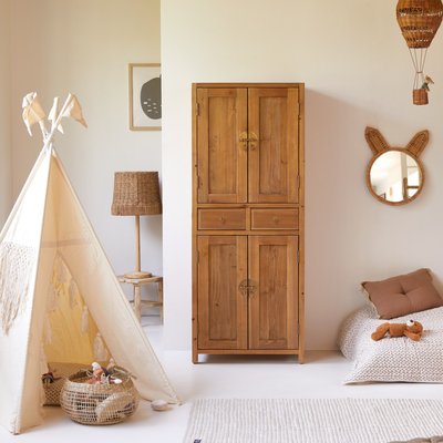 Armoire enfant en pin massif recyclé naturel YUKI TIKAMOON