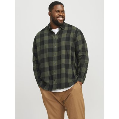 Plus Size Chemise à carreaux Loose Fit Chemise à carreaux JACK & JONES