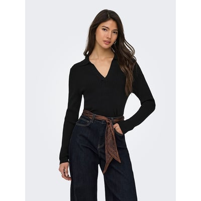 Pull aderente, collo a polo ONLY