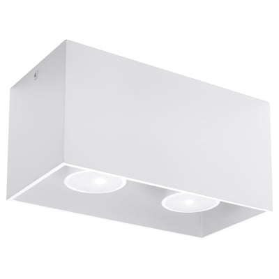 Plafonnier Aluminium Blanc GU10 2 Quad EDEN