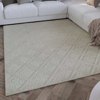 Tapis à motifs losanges en relief ,  HAMPTONS SEVENTEEN WECON HOME