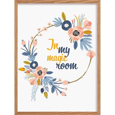 Tableau en bois, fleurs magiques RECOLLECTION