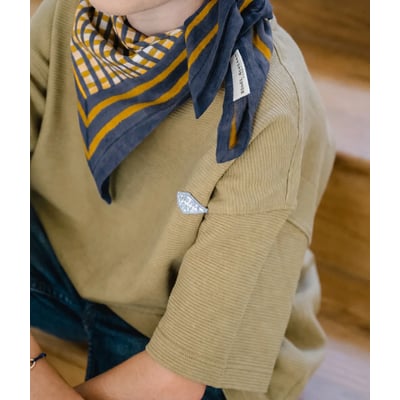Petit foulard en coton - Tara Bordeaux BINDI ATELIER
