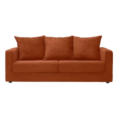 Canapé convertible 3 places en tissu velours côtelé avec matelas 13 cm BACIO MILIBOO