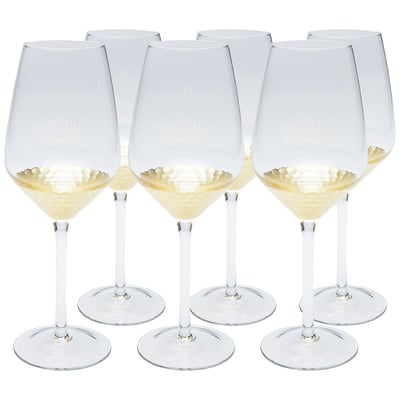 Lot de 6 verres à vin blanc, GOBI KARE DESIGN
