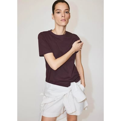 T-shirt coton col rond MANGO
