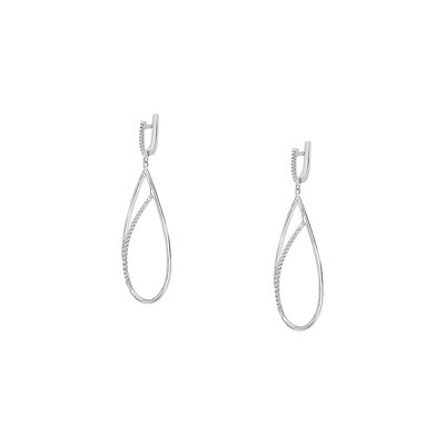 Boucles d'oreilles en argent 925 et oxyde de zirconium CLEOR