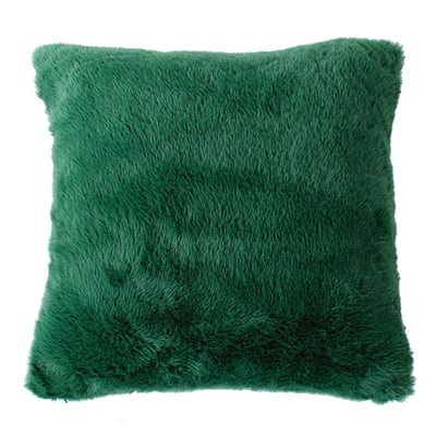 Coussin décoratif imitation fourrure toucher ultra doux HOME MAISON