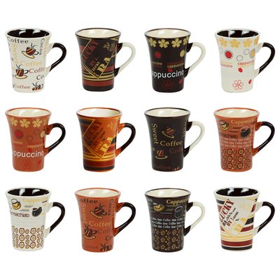 Coffret de 12 tasses à café   8 cl-COLLECTOR TABLE PASSION