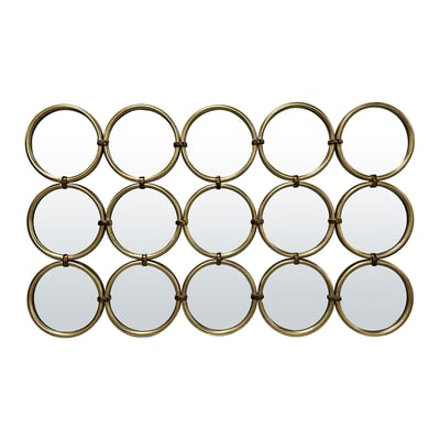 Miroir métal multi ronds 120x71.5cm EMDE