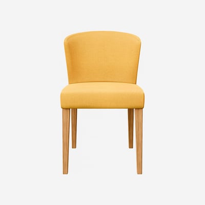 Lot de 2 chaises en tissu et chêne massif VALENTINA HABITAT