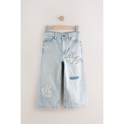 Jean avec graffitti coupe ultra large NEXT