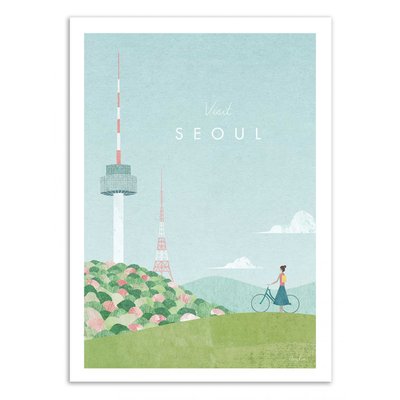 Affiche d’art 50 x 70 cm - Visit Seoul - Henry Rivers WALL EDITIONS