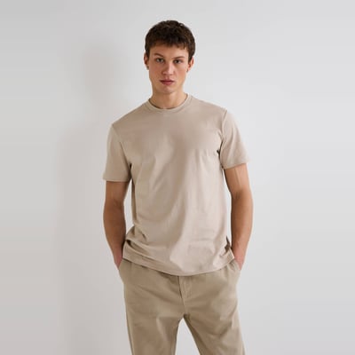 T-shirt manches courtes col rond en coton BIO GOTS MONOPRIX
