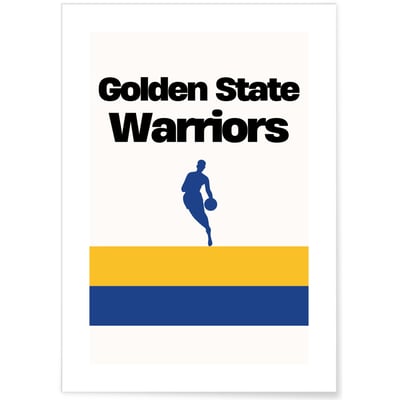 Affiche Golden State Warriors - Design minimaliste L'AFFICHERIE