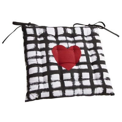 Galette de chaise en coton Coeur AUBRY GASPARD