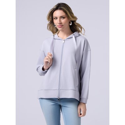 Sweat-shirt réalisé en jersey fluide mélangé coton OLTRE