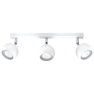 Plafonnier Acier Blanc GU10 3 Oculare EDEN