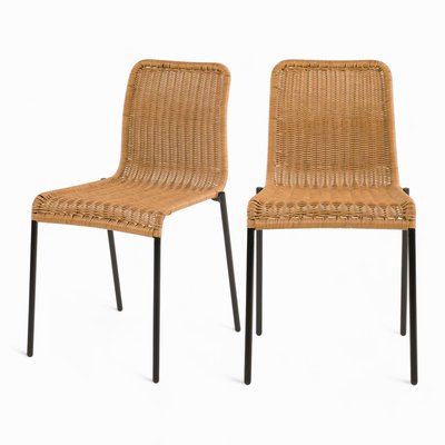 Lot de 2 chaises intérieur/extérieur en résine - SIRIVARA RENDEZ-VOUS DÉCO