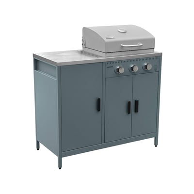 Barbecue gaz 3 brûleurs sur pieds, 3 portes, thermomètre NAXOS SWEEEK