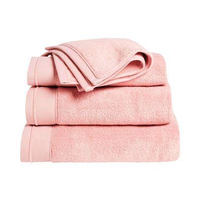 Serviette de toilette 100% Coton BIO, DOUCEUR NATURE BLANC CERISE