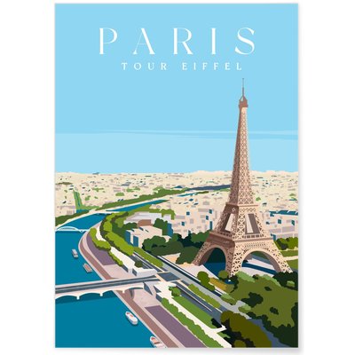 Affiche ville Paris - Tour Eiffel L'AFFICHERIE